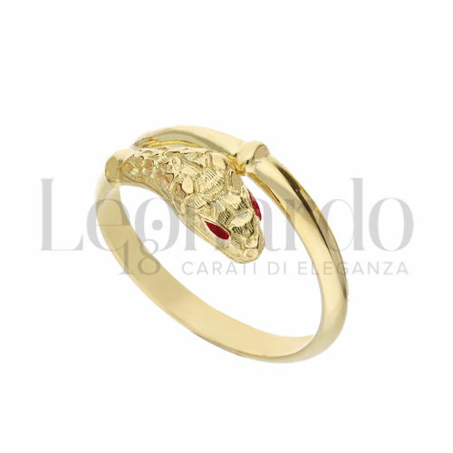 Modello 1 Filo con Zircone rosso in Oro Giallo da 5,1gr.