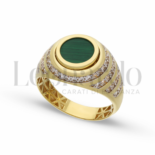 Anelli Anello in 3D da Uomo Oro 18 Carati Modello: Tondo Finitura o misura: Lucida Misura anello: 20 6,8g