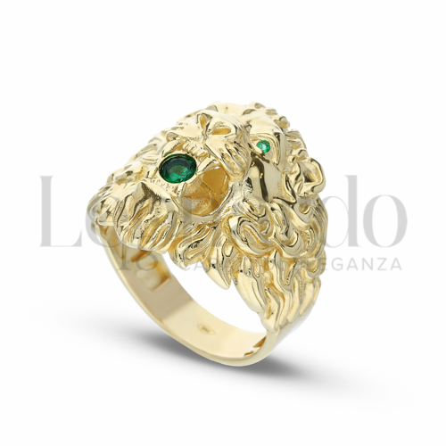 con Zirconi verdi e Pietra Verde in Oro Giallo da 9,4gr.