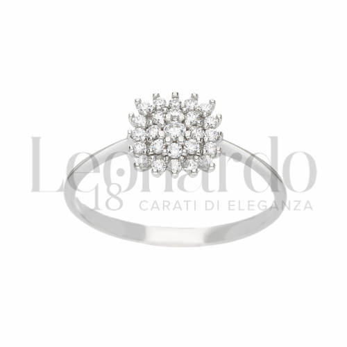 con Zircone bianco in Oro Bianco da 1,6gr.