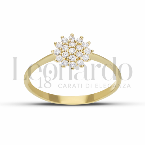 con Zircone bianco in Oro Giallo da 1,3gr.