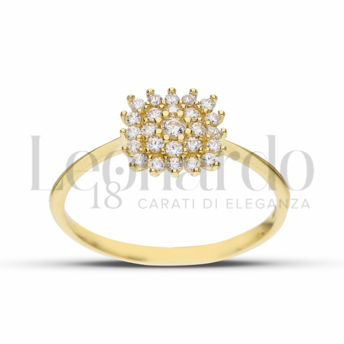con Zircone bianco in Oro Giallo da 1,7gr.