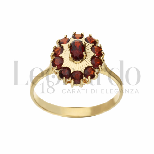 con Granato in Oro Giallo da 3,4gr.