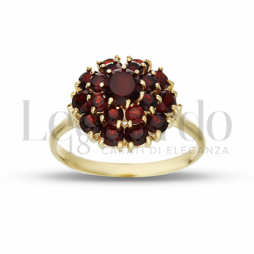 con Granato in Oro Giallo da 4,8gr.
