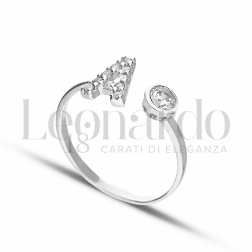 Regolabile con Zircone bianco in Oro Bianco da 1,5gr.