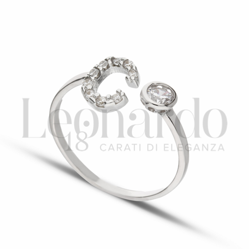 Regolabile con Zircone bianco in Oro Bianco da 1,5gr.