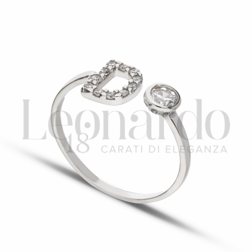 Regolabile con Zircone bianco in Oro Bianco da 1,5gr.