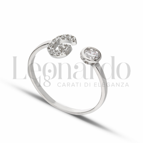 Regolabile con Zircone bianco in Oro Bianco da 1,4gr.
