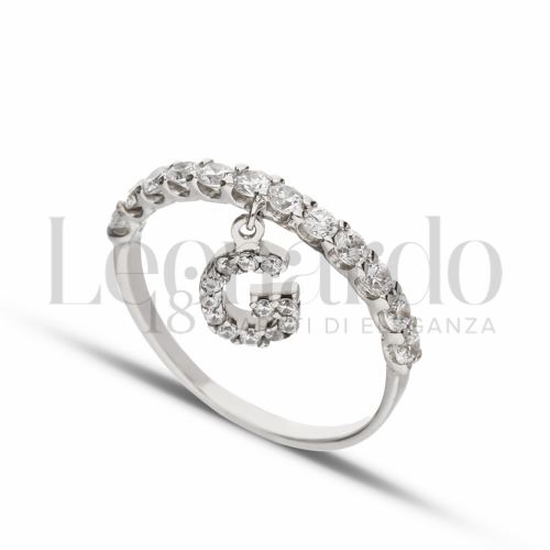 12 con Zircone bianco in Oro Bianco da 1,8gr.