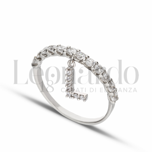 18 con Zircone bianco in Oro Bianco da 1,9gr.