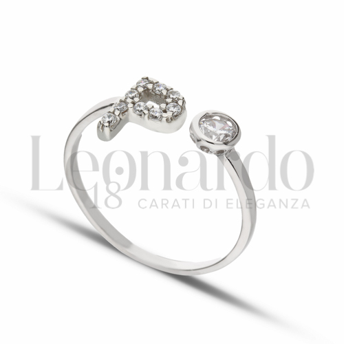 Regolabile con Zircone bianco in Oro Bianco da 1,6gr.