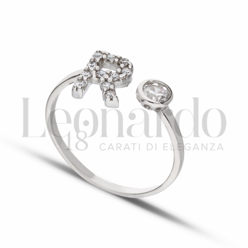 Regolabile con Zircone bianco in Oro Bianco da 1,7gr.