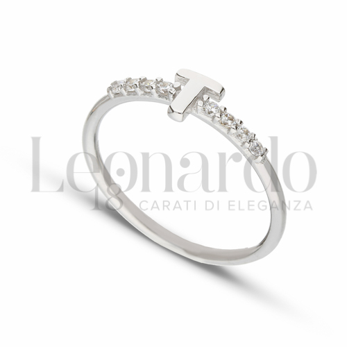 13 con Zircone bianco in Oro Bianco da 1,6gr.