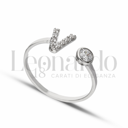 Regolabile con Zircone bianco in Oro Bianco da 1,4gr.