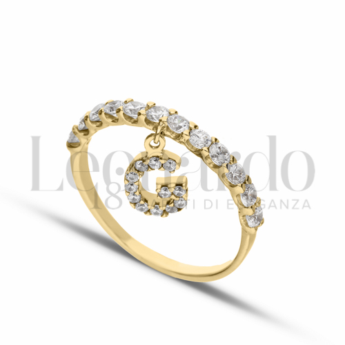 14 con Zircone bianco in Oro Giallo da 1,8gr.