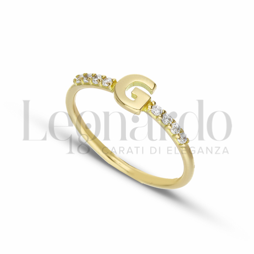 19 con Zircone bianco in Oro Giallo da 1,8gr.