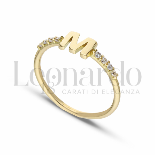 11 con Zircone bianco in Oro Giallo da 1,7gr.