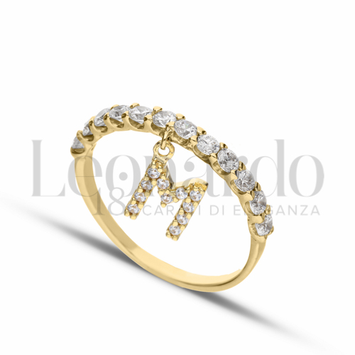 12 con Zircone bianco in Oro Giallo da 2gr.
