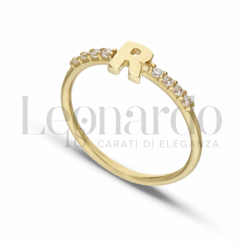19 con Zircone bianco in Oro Giallo da 1,9gr.