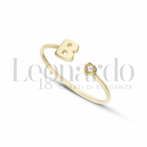Regolabile con Zircone bianco in Oro Giallo da 1,1gr.