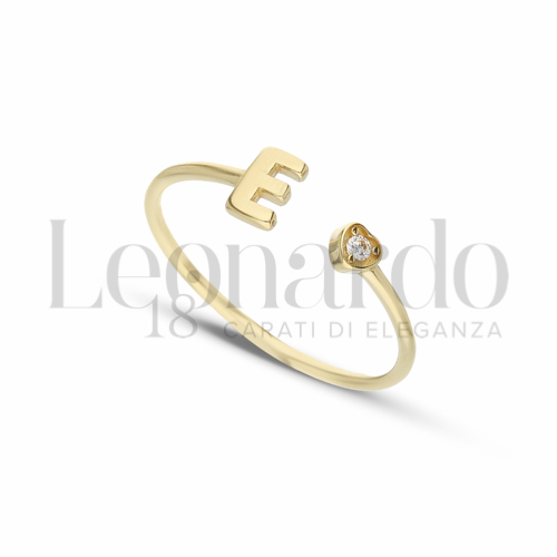 Regolabile con Zircone bianco in Oro Giallo da 1gr.