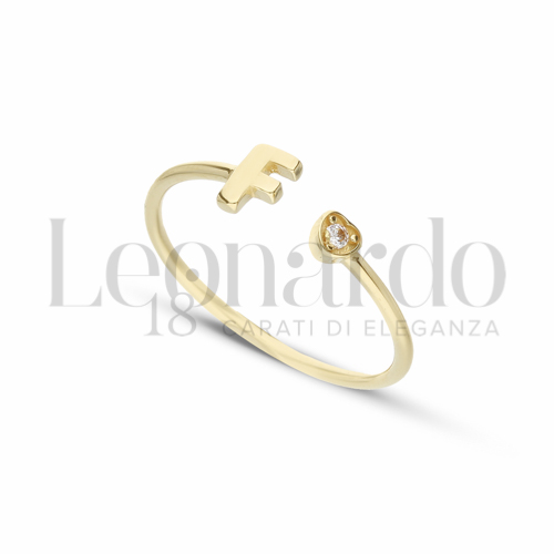 Regolabile con Zircone bianco in Oro Giallo da 1,1gr.
