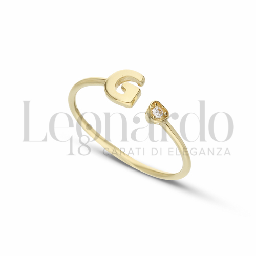 Regolabile con Zircone bianco in Oro Giallo da 1,1gr.