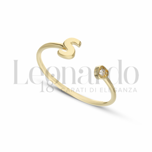 Regolabile con Zircone bianco in Oro Giallo da 1,2gr.