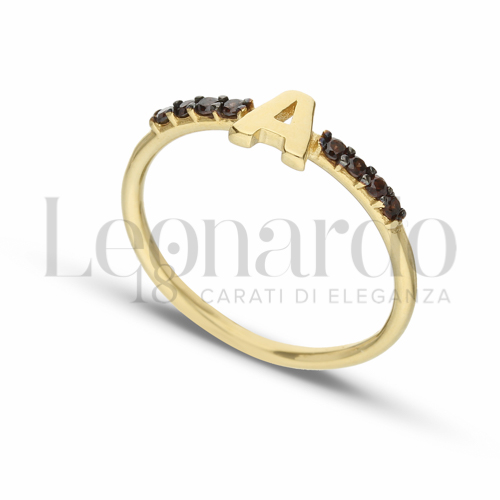 13 con Zirconi Brown in Oro Giallo da 1,8gr.
