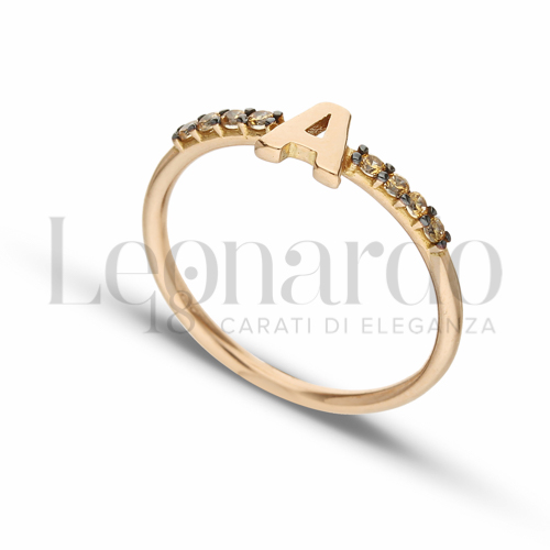 13 con Zirconi Citrino in Oro Rosa da 1,7gr.