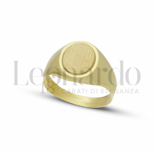 Anelli Anello da mignolo in Oro 18 Carati Forma: Ovale Misura o modello: Stampato e satinato Misura: N&deg; 15 1,8g