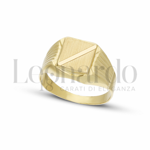 Anelli Anello da Mignolo in Oro 18 Carati Forma: Quadrato Misura o modello: Diamantatura centrale Misura: N&deg; 11 3g