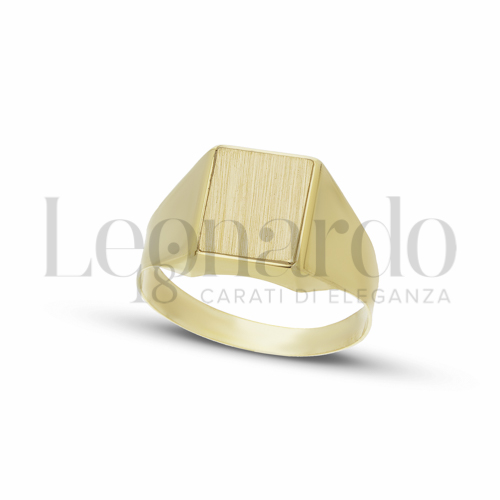 Anelli Anello da Mignolo in Oro 18 Carati Forma: Rettangolo Misura o modello: Stampato e satinato Misura: N&deg; 13 1,7g