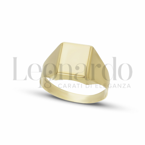 Anelli Anello da Mignolo in Oro 18 Carati Forma: Rettangolo Misura o modello: Stampato e lucido Misura: N&deg; 12 1,6g