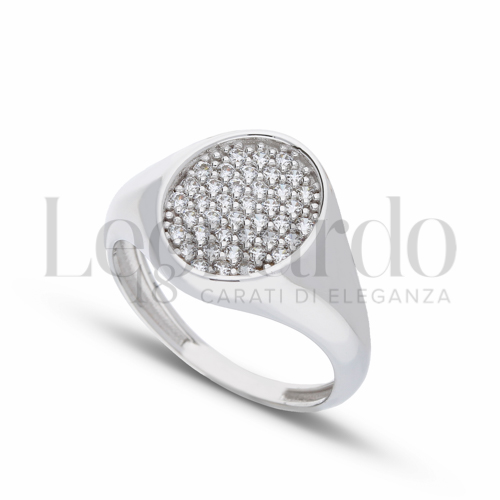 1° Misura con Zircone bianco in Oro Bianco da 3,5gr.