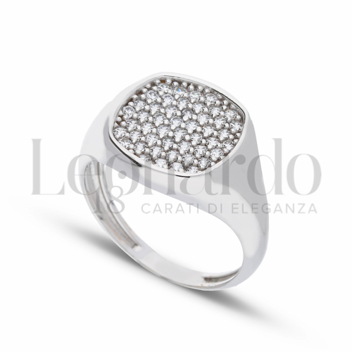 1° Misura con Zircone bianco in Oro Bianco da 3,2gr.
