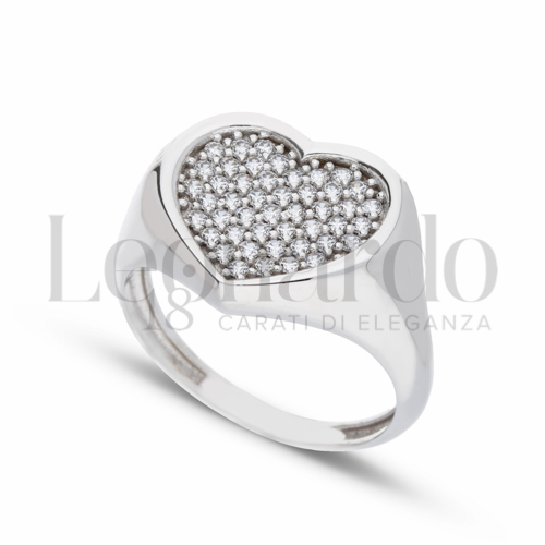 1° Misura con Zircone bianco in Oro Bianco da 3,6gr.