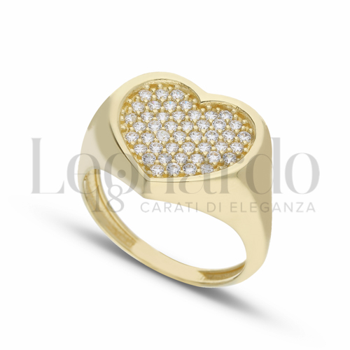 1° Misura con Zircone bianco in Oro Giallo da 3,9gr.