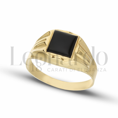 Anelli Anello Da Mignolo in Oro 18 Carati Forma: Quadrato Misura o modello: Scatolato Misura: N° 19 2,8g
