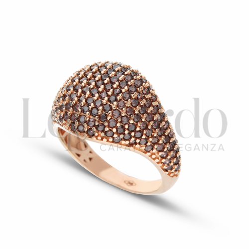 1° Misura con Zirconi Brown in Oro Rosa da 3,8gr.