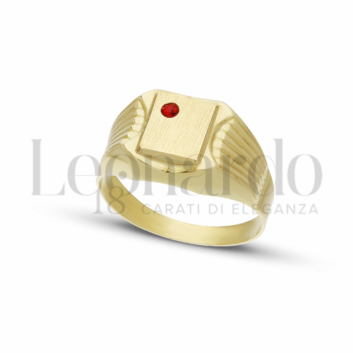 Anelli Anello Da Mignolo in Oro 18 Carati Forma: Quadrato Misura o modello: Scatolato e satinato Misura: N&deg; 22 3,4g