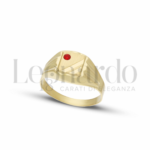 Anelli Anello da mignolo in Oro 18 Carati Forma: Quadrato Misura o modello: Scatolato con 2 strisce diamantate Misura: N&deg; 15 2,7g