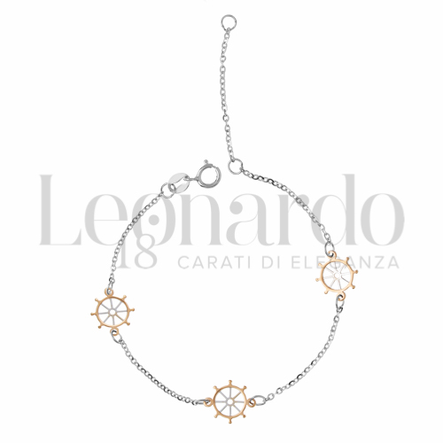 Finitura o soggetti Timone a 6 punte in Oro Bianco e Oro Rosa da 1,1gr.