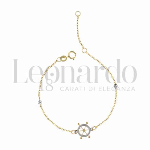 Finitura o soggetti Timone a 4 punte in Oro Giallo e Oro Bianco da 1gr.