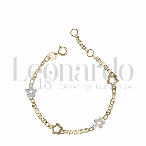Finitura o soggetti Fiore in Oro Giallo e Oro Bianco da 1,4gr.
