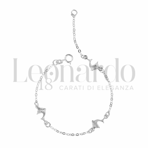 Finitura o soggetti Delfino in Oro Bianco da 1,3gr.