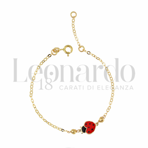 Finitura o soggetti Coccinella a cuore in Oro Giallo da 1,2gr.