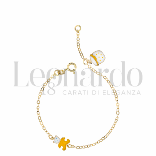Finitura o soggetti Smaltato in Oro Giallo da 1,3gr.