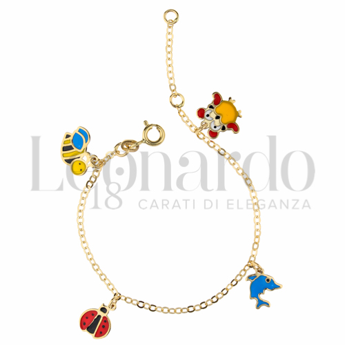 Finitura o soggetti Smaltato in Oro Giallo da 1,6gr.