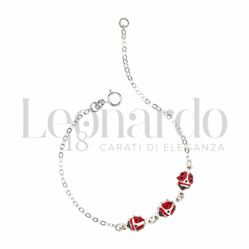 Finitura o soggetti Coccinella in Oro Bianco da 1,7gr.